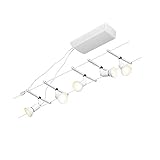 Paulmann 94458 LED Seilsytem Set Salt DC max. 5x10 Watt erweiterbar Weiß matt Drahtseil Kunststoff GU5,3