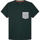 Hackett London Mens Tile Print Pocket T T-Shirt, 6FSJUNGLE Green, 3XL