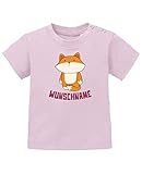 Comedy Shirts - Clipart Fuchs - Wunschname - Baby T-Shirt - Rosa/Fuchsia Gr. 56/62