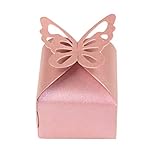 YeahiBaby 10 stücke kreative Schmetterling pralinenschachtel schöne irisierende Papier verpackung geschenkboxen Party Supplies für Hochzeit Festival (rosa)