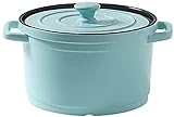 ZHANGCHI Töpfe,Saucepan Keramik küche Topf induktion stockpot kleine Sauce for Haus küche Pasta Topf Milch pan (Color : Blue)