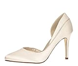 Rainbow Club Brautschuhe Joanne - Pumps Ivory Satin - High Heels Damen - Gr 38.5 EU 5.5 U