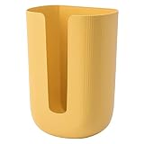 perfk Selbstklebende Tissue-Box-Abdeckung, stanzfreier Handtuchständer unter dem Schrank, Papierregal, Kosmetiktuchbox, Papierhandtuchspender für - GELB