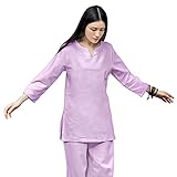 SSTH Frauen Tai Chi Uniform Zen Meditation Anzug Tai Chi Uniform Chinesische Kung Fu Kleidung Baumwolle Morgenübungen Kung Fu Kleidung Purple-L