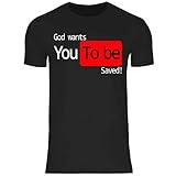 wowshirt Herren T-Shirt Kirche Gott Christlich Katholisch Geschenk für Gläubige Jesus, Größe:M, Farbe:14 Black