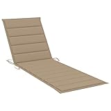 vidaXL Sonnenliege Auflage Liegenauflage Gartenliege Liegestuhl Liege Polster Kissen Auflagen Polsterauflage Beige 200x70x4cm S