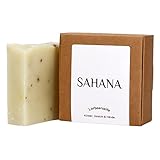 SAHANA - Lorbeerseife | Aleppo | Pflanzenseife | Kaltgerührt | Naturkosmetik Seife mit ätherischen Ölen | Palmölfrei | Plastikfrei | 100% Natürlich und Vegan | Premium-Qualität | 100g