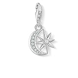 Thomas Sabo Damen Charm-Anhänger Stern & Mond Charm Club 925 Sterling Silber 1794-051-14