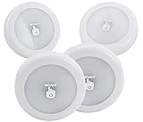 SOAIY 4er-Set Warmweiß LED Nachtlicht mit Touchsensor Dimmbar Batteriebetrieben Touch Lampe Schrankleuchte Küchenlamp