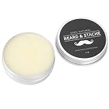 Bartwachs, Bartschutz reduzieren juckende Bartcreme Beruhigende Bartpflegecreme 2.1oz zur Bartpflege für M
