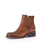 Gabor Damen Chelsea Boots, Frauen Stiefeletten,Moderate Mehrweite (G),uebergangsstiefel,Stretch-Einsatz,Women's,Cognac/EF (Mel.),43 EU / 9 U