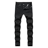 SSLLH Slim Fit Jeans Herren Skinny Stretch Streetwear Denim Hosen mit Taschendetails Zerrissene Jeans Vintage Fashion Freizeithose für Männer Casual Outfits Regular Leichte O