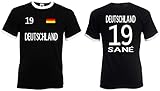 Deutschland Sané Herren Retro Shirt EM 2020 Trikot Look Style 19 Schwarz XXXL