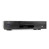 auna AV2-CD509 CD Player HiFi - CD Player mit USB, CD Spieler mit 40 Senderspeicher, optischer Ausgang, koaxialer Ausgang, Line-Ausgang, Fernbedienung, schw