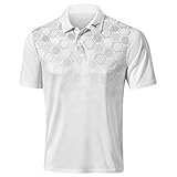 Mizuno Herren Poloshirt mit Farbverlauf Hexagon L weiß