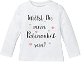 EZYshirt® Willst du Meine Patentante Sein | Strampler Patenschaft | Patenkind T-Shirt Baby Langarm Bio Baumw