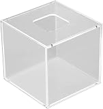 Acryl Tissue Box Spenderbox für Kosmetiktücher 4,96 x 4,96 x 4,72 Zoll Klar E