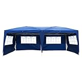 YCHUAN Canpy Zelt, wasserdichtes Eoldingzelt, Pavillon-Hochzeitsfester-Baldachin, Pop-up-Instant- Schutzhütte 118 x 236 Zoll (Color : Blue)