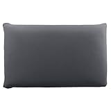 Edda Lux Bezug passend für SIEBENSCHLÄFER Kissen, 72 x 42 cm und für MaxxGoods Nackenstützkissen, 70 x 42 cm, Jersey Kissenbezug mit Reißverschluss, aus 100% Baumwolle, in Grap