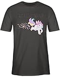 Einhorn Unicorn - Fresst Meinen Sternenstaub - L - Dunkelgrau - Einhorn Shirt Herren hellblau - L190 - Herren T-S