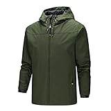 Bsemax 2021 übergangsjacke Herren,Herren Herbst Jacke Sportjacke Winddicht&Wasserdicht Plus Size Jacke,Winter Oberteile Slim Fit Laufen Fitnesss Reiten Dünne Einfarbig S-5XL