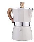 Klassische Aluminium-Mokkakanne, Espressokocher für Herd, italienische Kaffeemaschine, Espresso-Kaffeekanne (Farbe: 150 ml) (Farbe: 150 ml)