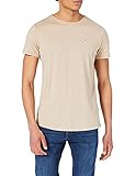Tommy Jeans Herren Tjm Slim Jaspe C Neck T-Shirt, Beige, XXL