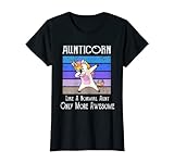 Damen Aunticorn Awesome Aunt Tante Dancing Dabbing Unicorn T-S