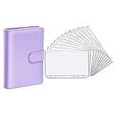 CHNOI Notebook-Bindemittel für Füllstoffpapier Magnetischer Persönlicher Planer-Bindemittel mit 12 Stück Binder Zipper-Ordner (Color : Purple, Size : 19 x 13cm)