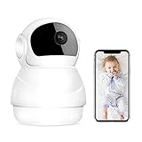 SaponinTree Überwachungskamera WLAN 360 Grad, 1080P FHD-Sicherheitskamera mit Bewegungserkennung, Zwei Wege Audio, Infrarot-Nachtsicht, Schwenk/Neigung Babyphone mit Kamera, für Haustier Baby