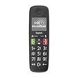 Gigaset E290HX - DECT-Mobilteil mit Ladeschale – Schnurloses Senioren-Telefon für Router und DECT-Basis – Fritzbox-kompatibel - großes Display und Tasten, Verstärker-Funktion, Schw