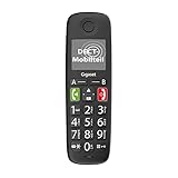 Gigaset E290HX - DECT-Mobilteil mit Ladeschale – Schnurloses Senioren-Telefon für Router und DECT-Basis – Fritzbox-kompatibel - großes Display und Tasten, Verstärker-Funktion, Schw