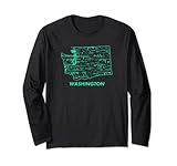 Washington Retro Vintage State Feuerwaffe Grafikdesign Lang