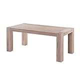 MÖBEL IDEAL Esstisch 160 x 90 cm Massivholz Esszimmertisch Holz Eiche massiv geölt White W