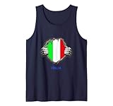 Italienisches Herz Flagge Italien Fußball Team Fan Trikot Tank Top