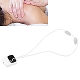 Mini Massagegerät, Tragbare Rücken Schulter Massagegerät, Elektrisches Nackenmassagegerät, Anhänger Silikon Heiße Kompresse um Muskelbeschw
