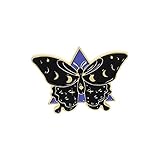 XINXI Motten Schmetterling Emaille Pins Mondphasenbrosche/Tasche Kleidung Revers Pin Gothic Abzeichen Schmuck Geschenk für Kinder F