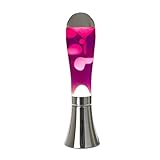 balvi Lavalampe Magma Silber Und Pink Farbe Original und Spaß Lampe Lava Modernes Dekorationselement Aluminium/Glas 45x12x12