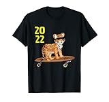 Chinesisches Neujahr 2022 Tiger Skaten Skateboard Grafik T-S