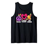 Peace Sign Love Eisportionierer Dessert Sweet ToothCream Tank Top