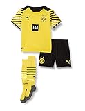 BVB Home MINIKit w Sponsor with Socks w Hanger, Cyber Yellow-puma Black, 104