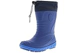 G&G Kinder Mädchen Jungen wasserdichte gefütterte Gummistiefel Regenschuhe Stiefeletten blau, Größe:35, Farbe:B