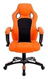 GAOFEN Sessel Bürostuhl E-Sports Chair Ergonomischer Bürostuhl Schreibtisch und Stuhl Leder Spielstuhl High Back Rennstuhlarbeitssitz (Color : Orange Black)