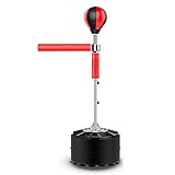 Punchingball mit Drehbarer Stange Standboxsack Boxsack Höhenverstellbar Sandsäcke Punchingbälle Boxen Boxstand Punching Stand Punchingball für Einsatz im Fitness-Studio sowie zu H