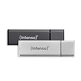 Intenso 3521480 Alu Line 2x 32 GB USB-Stick USB 2.0, silber und anthrazit (Doppelpack)