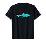 Shark | Turquoise Green Blue Shark Silhouette | Shark Gift T-S