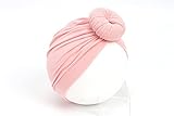 Baby Zubehör Für Neugeborenes Kleinkind Kinder Baby Mädchen Jungen Turban Baumwolle Beanie Hut Winter Mütze Knoten Feste Weiche Mützen -Pink-One S