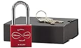 LAUBLUST Liebesschloss mit Gravur und Schlüssel inkl. Geschenkbox - Unendlichkeit - Personalisiertes Geschenk fü