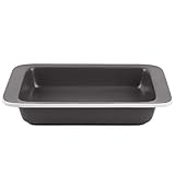 FE Auflaufform, individuelle Lasagneform, große Ofenform, 35,6 x 24,9 cm, Keramik-Backblech, Steinzeug-Bäcker (dunkelgrau)