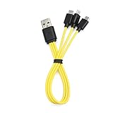 Guangcailun ZNTER 25cm 3 in 1 Micro-USB-Kabel TPE reinen Kupferkern 2A High Speed ​​Ladekabel fü